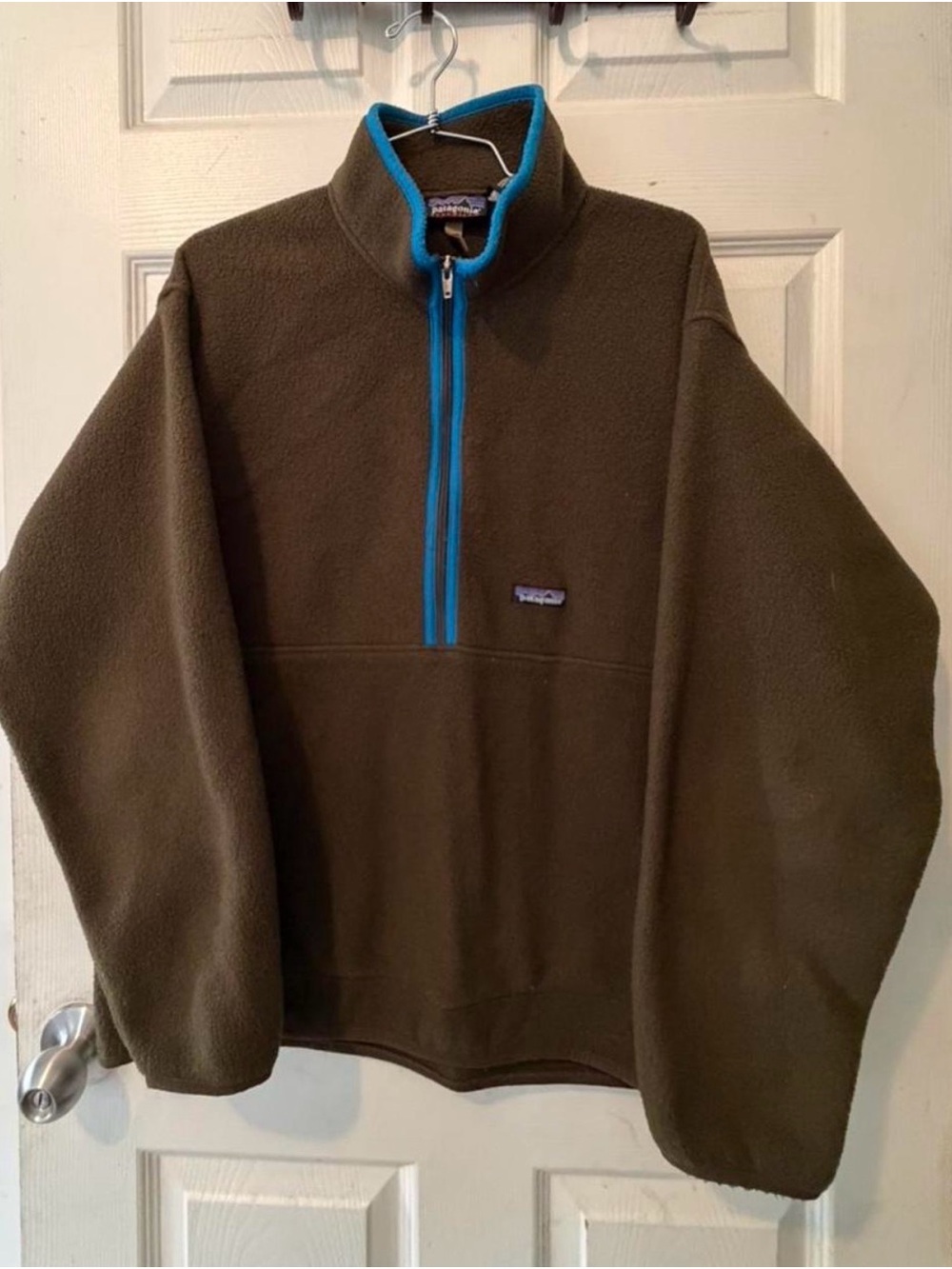 Vintage Patagonia Classic Synchilla Fleece Marsupial Pullover L Green